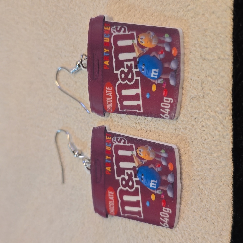 M&M acrylic earrings